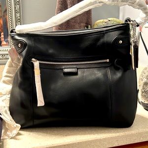 NWT Black Coach Hobo Handbag with Matching Wallet